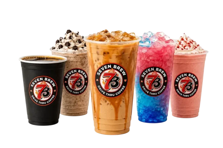7 Brew menu drinks featuring coffee, energy drinks and flavored beverages