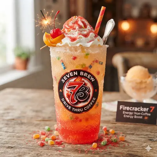 7 Brew Firecracker 7 Energy Frozen Chiller official featured drink
