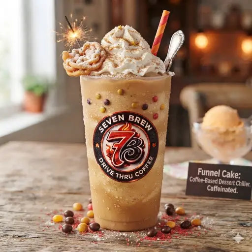 7 Brew Funnel Cake Coffee Frozen Chiller official featured drink