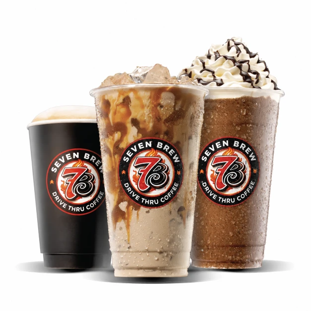 7 Brew Originals category — Blondie, Brunette and other signature flavored coffee drinks